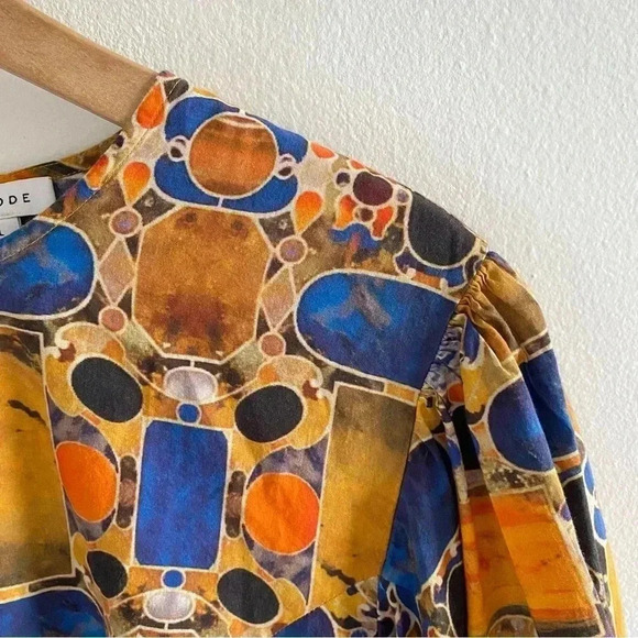 RHODE Pia Dress in Stone Rare Print Sz L - Picture 4 of 8